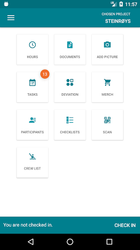 Android application Cerum Work β screenshort