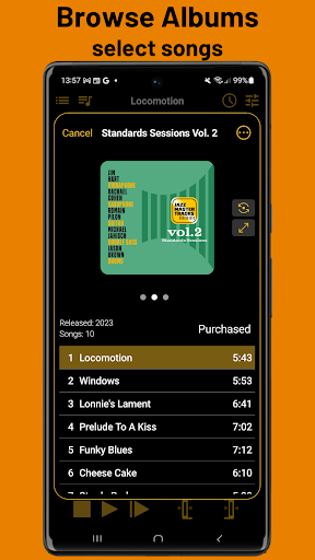 Android application Jazz Master Tracks screenshort