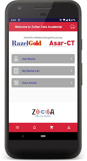 Android application Zoltan Care Academia screenshort