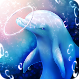 Aquarium dolphin simulation icon
