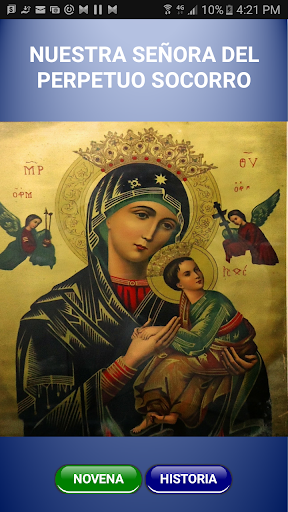 Android application Virgen del Perpetuo Socorro screenshort