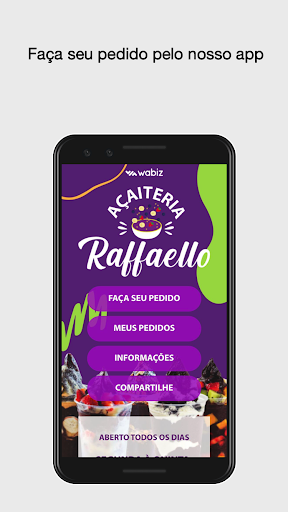 Android application Açaiteria Raffaello screenshort