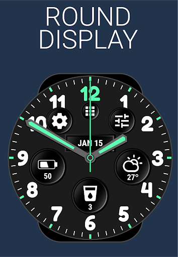 Android application Analog Watch Face by HuskyDEV screenshort