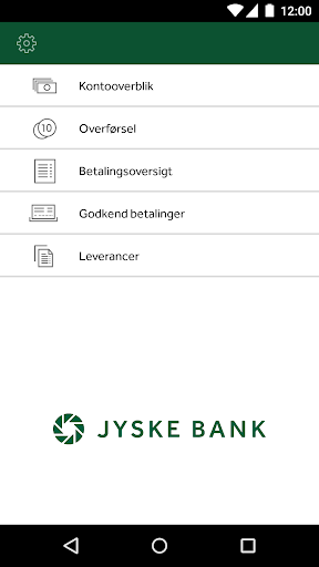 Android application Jyske Mobilbank Erhverv screenshort