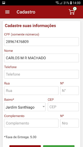 MyDeliveryApp Screen 3