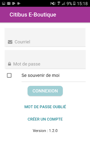 Android application Citibus E-Boutique screenshort