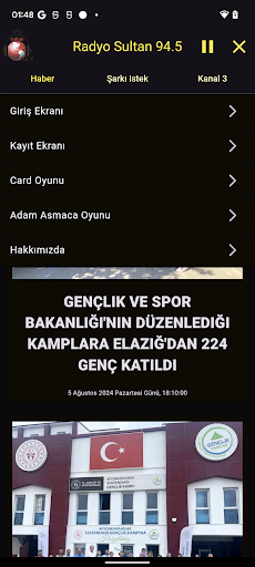 Android application Radyo Sultan 94.5 screenshort