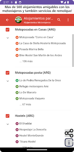 Alojamientos motoviajeros Arg Screen 2