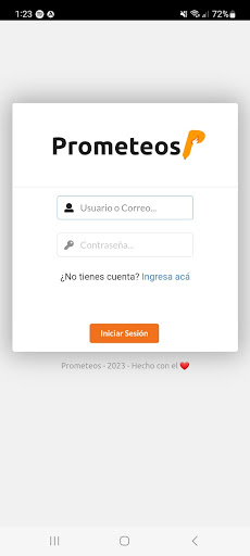 Android application Prometeos screenshort