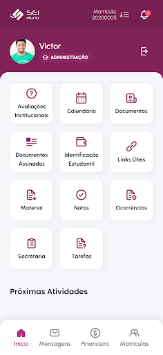 SEI Aluno SuperApp Screen 2