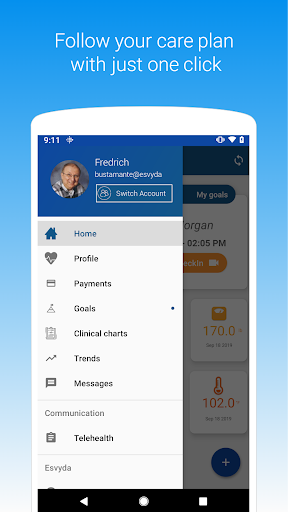 Android application esvyda, telehealth and remote screenshort
