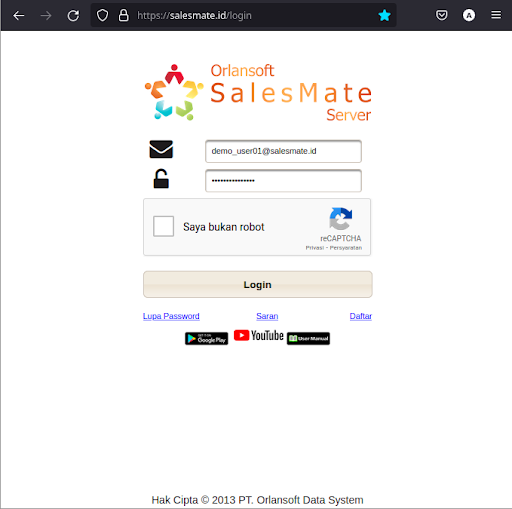 Android application Salesmate Starter Edition screenshort