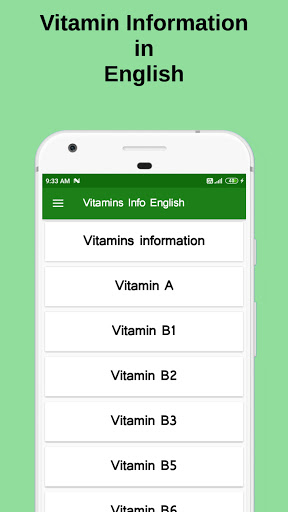 Vitamin Information Screen 3