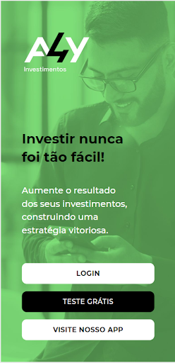 Android application A4Y investimentos screenshort