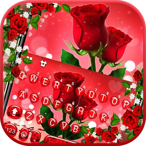 الكيبورد Love Red Rose