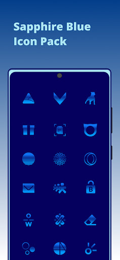 Android application Sapphire Blue - Icon Pack screenshort