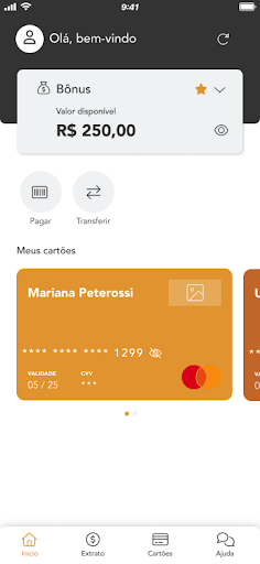 Android application Exclusive Card screenshort
