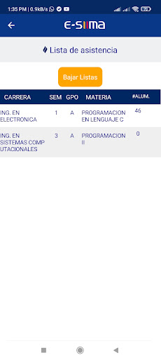 Pase de Lista UAA Screen 3
