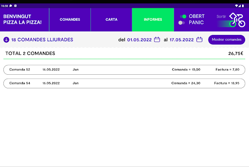 Android application PDC - Restaurant screenshort