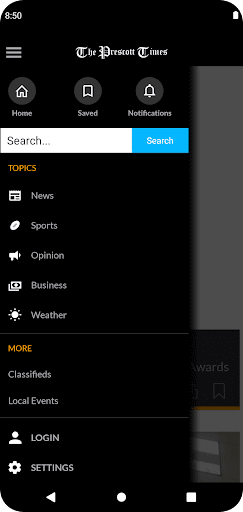 Android application The Prescott Times screenshort