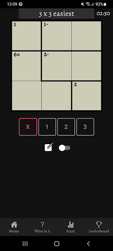 Mathdoku Calcudoku puzzle Screen 3