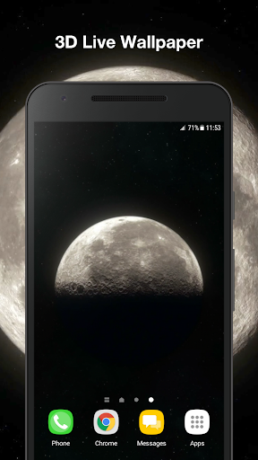 Android application Moon 3d Live Wallpaper Pro screenshort