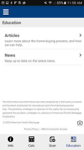 Screenshot of Sierra Mortgage