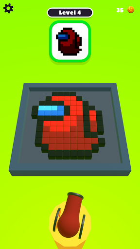 3D Pixel Art for Impostors - Coloring Among Us