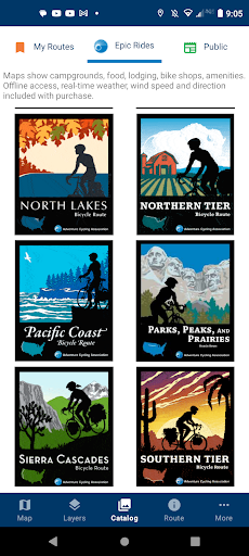 Android application Bicycle Route Navigator screenshort