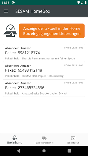 MySESAM Screen 3