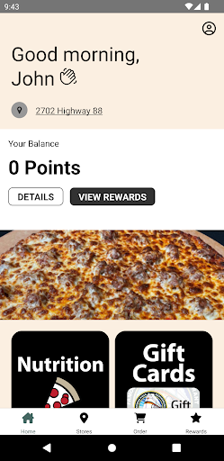 Android application Broadway Pizza screenshort