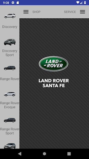 Android application Land Rover Santa Fe screenshort