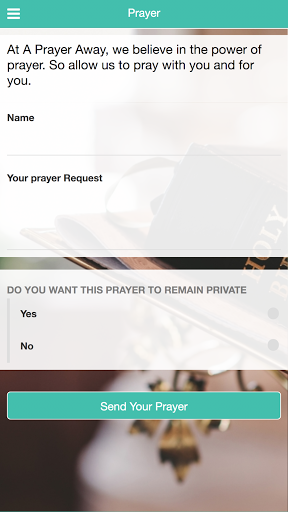 A Prayer Away App Screen 2