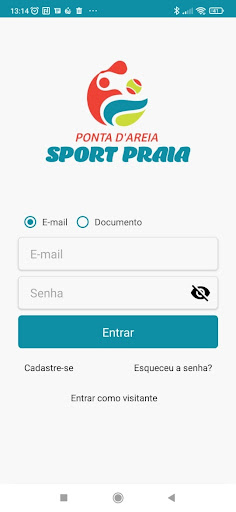Android application Sport Praia screenshort