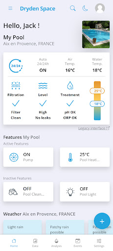 Android application DRYDEN AQUA SPACE screenshort