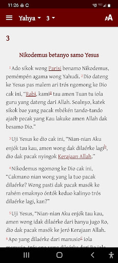 Android application Alkitab Tejemahan Plembang screenshort