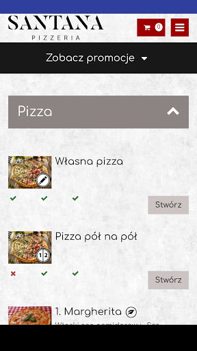 Android application Pizzeria Santana screenshort