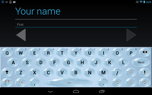 Waterdrops keyboard image Screen 3