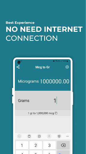 Micrograms to Grams Converter Screen 2