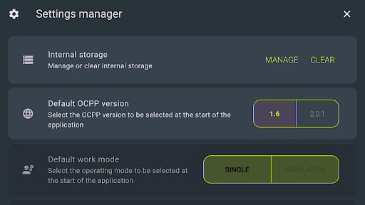 OCPP Tester Screen 2