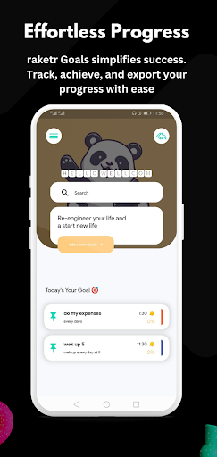 Monthly goals Screen 3