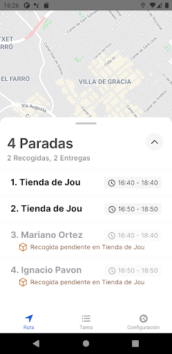 Vista previa de la aplicación