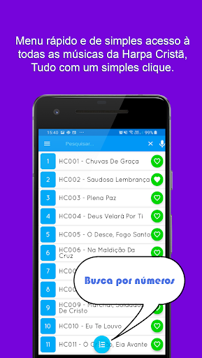 Android application Harpa Cristã: Áudios e letras screenshort