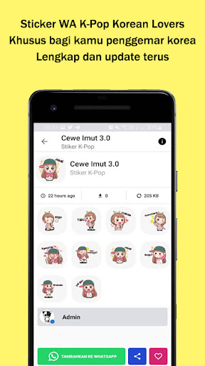 Stiker WA Lucu Korean Kpop Funny Sticker Whatsapp