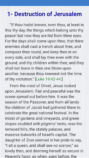 Android application The great controversy story screenshort