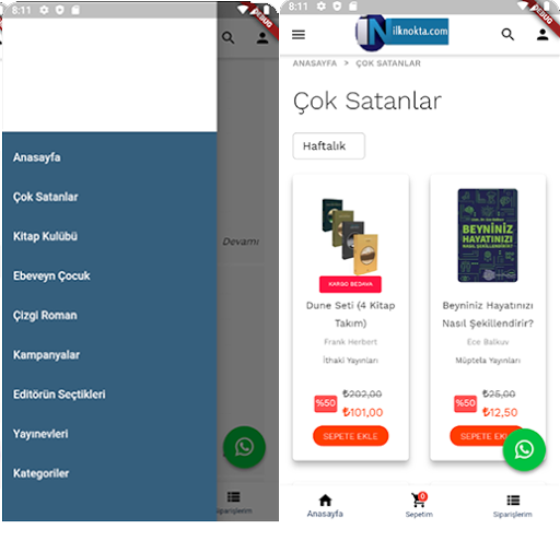 Android application İlknokta screenshort