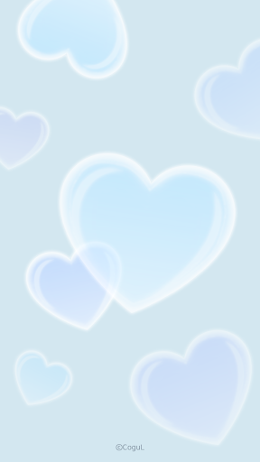 Android application 카카오톡 테마 - 파스텔 하트_블루 screenshort