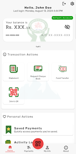 Android application Digre Saikumari Smart Banking screenshort