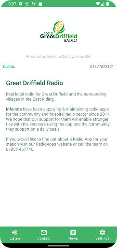 Android application Great Driffield Radio screenshort