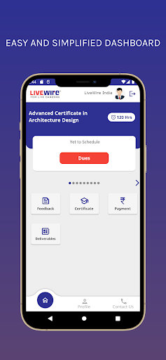 LIVEWIRE - Student App Screen 2
